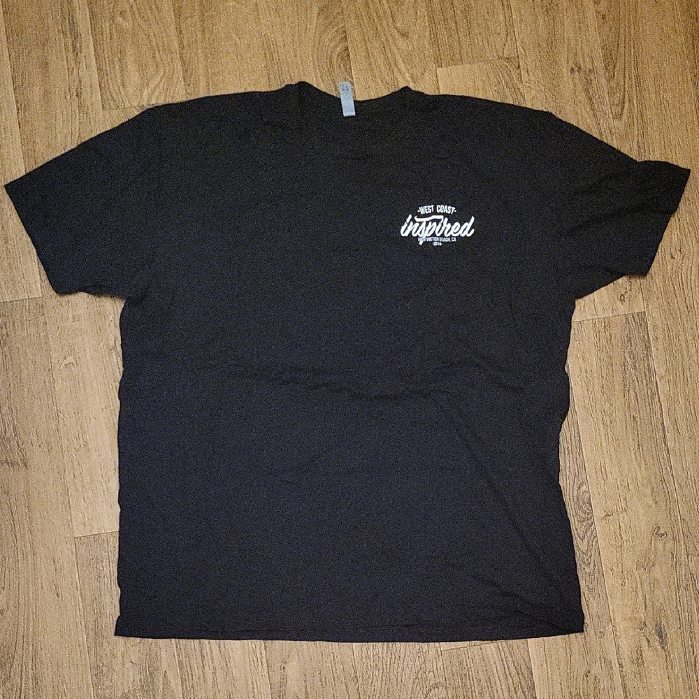 Next Level Apparel Black Tee with White Graphic